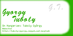 gyorgy tuboly business card
